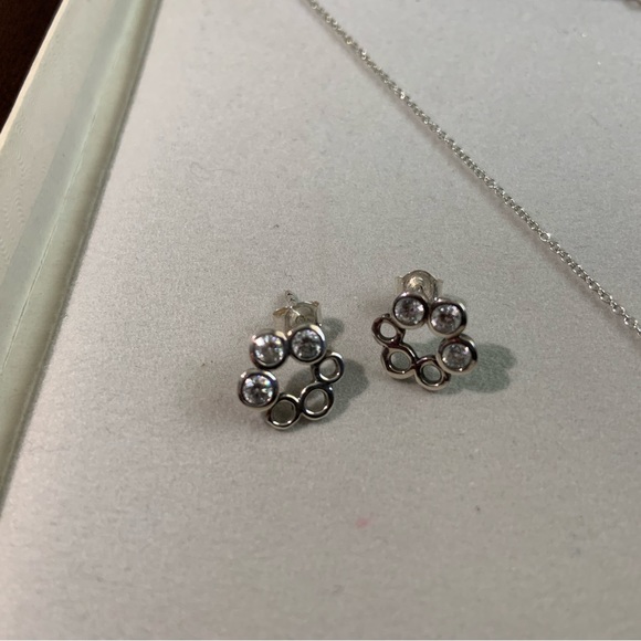 🎾Sterling Silver Necklace & Earring Set - Picture 4 of 8